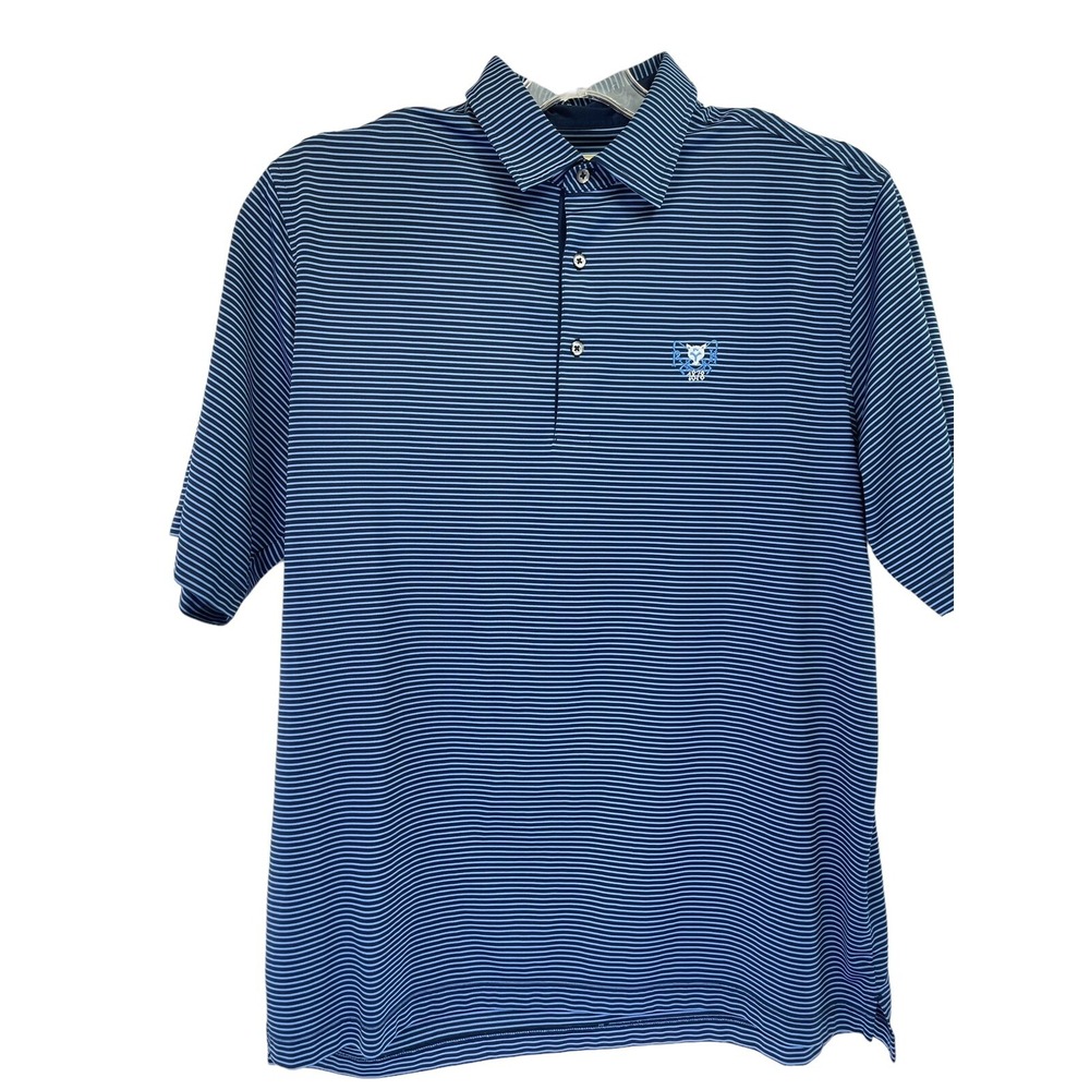Donald Ross Mens Large‎ Blue Striped Golf Polo Shirt (A33) NW/OTs